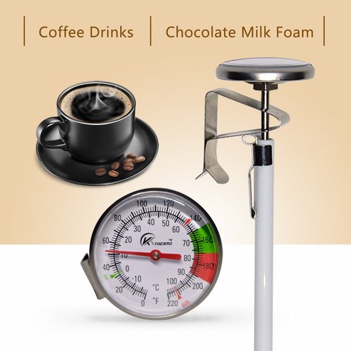 KT THERMO Instant Read Thermometer - 2-Inch Dial for Coffee, Chocolate Milk & Foam