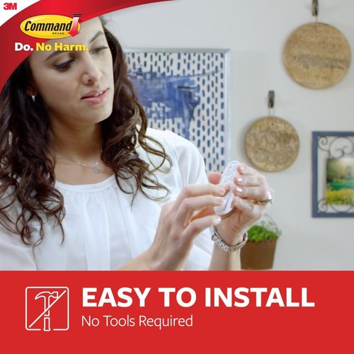 Command Medium Utility Hooks - Damage-Free Adhesive Wall Hooks for Easy Organization | Holds Up to 3 lb