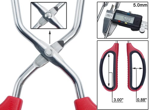 HINMAY Stainless Steel Scissor Tongs 11-Inch and 13-Inch Set, Set of 2