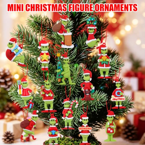 24-Piece 3D Christmas Ornaments Set for Tree Decor | Festive Holiday Decorations