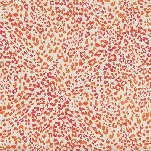 Pillow Perfect Abstract Seat Cushion, 16" x 18.5", Sunny Spot Papaya 2 Count
