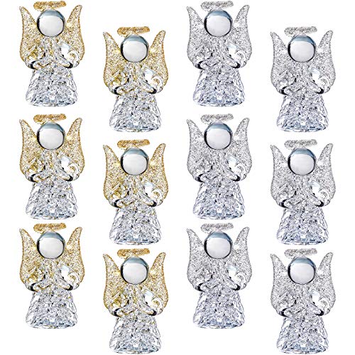 12-Pack Christmas Angel Ornaments Glass Hanging Tree Decorations