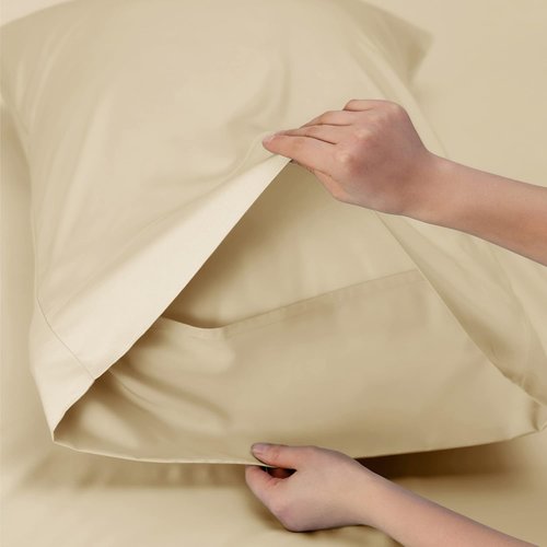 Bedsure Cooling Twin Sheets - Breathable & Soft Rayon from Bamboo | Deep Pocket Up to 16 Inches, Alabaster Gleam