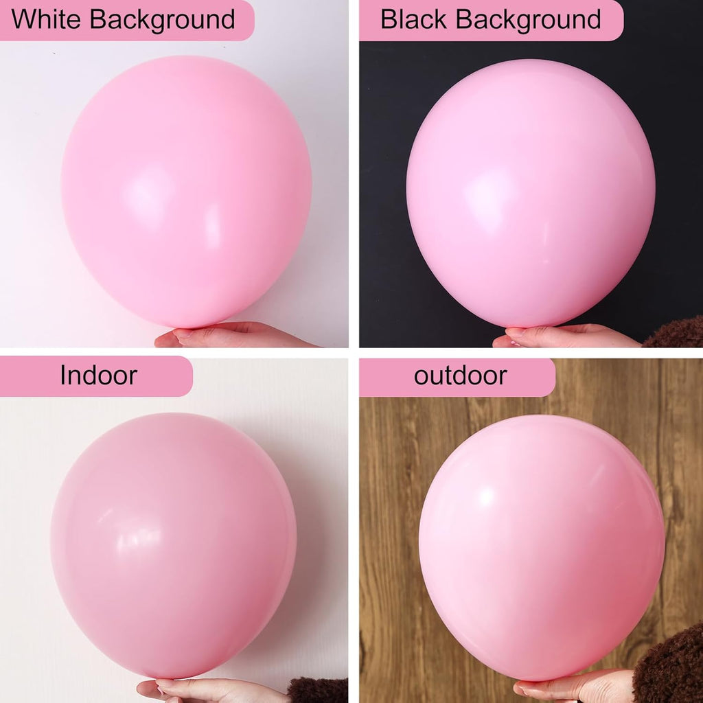 RUBFAC Pastel Pink Balloons - 129pcs in Various Sizes for Garland & Arch | Perfect for Parties & Celebrations
