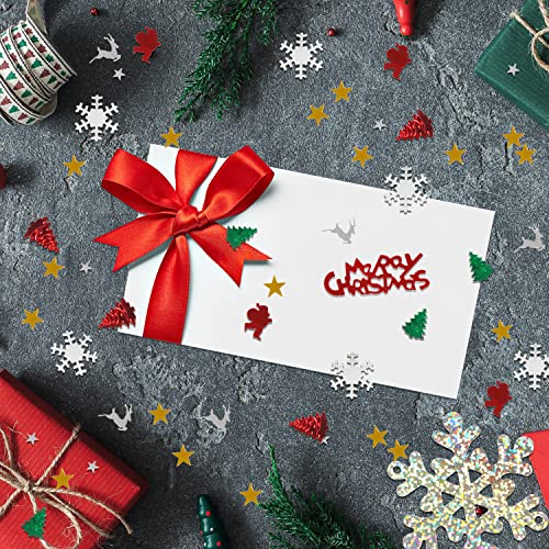 FOIMAS 7200pc Christmas Confetti - Snowflake Santa Foil Sequins Table Scatter (Christmas Edition)