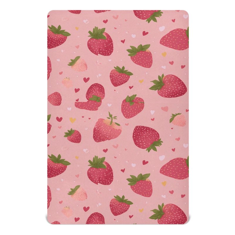 foixnub Exotic Fruit Red Strawberry Boys Girls Bassinet Sheets Baby Cribs Sheets Play Sheets Playard Sheet Toddler Stretchy Bed Sheet for Baby Kids Halloween S