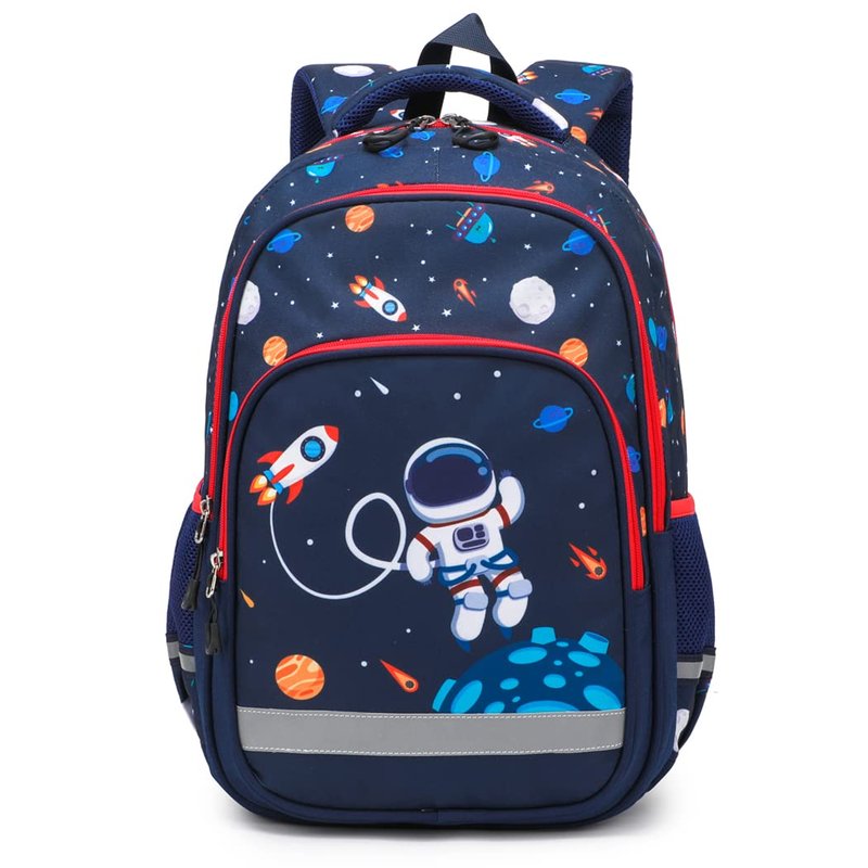Moonmo School Backpack Kids Bookbag Set-with Lunch Bag & Pencil Case Elementary Preschool Kindergarten Supplies for Boys Large Capacity Backpack Set (Dark Blue Space)