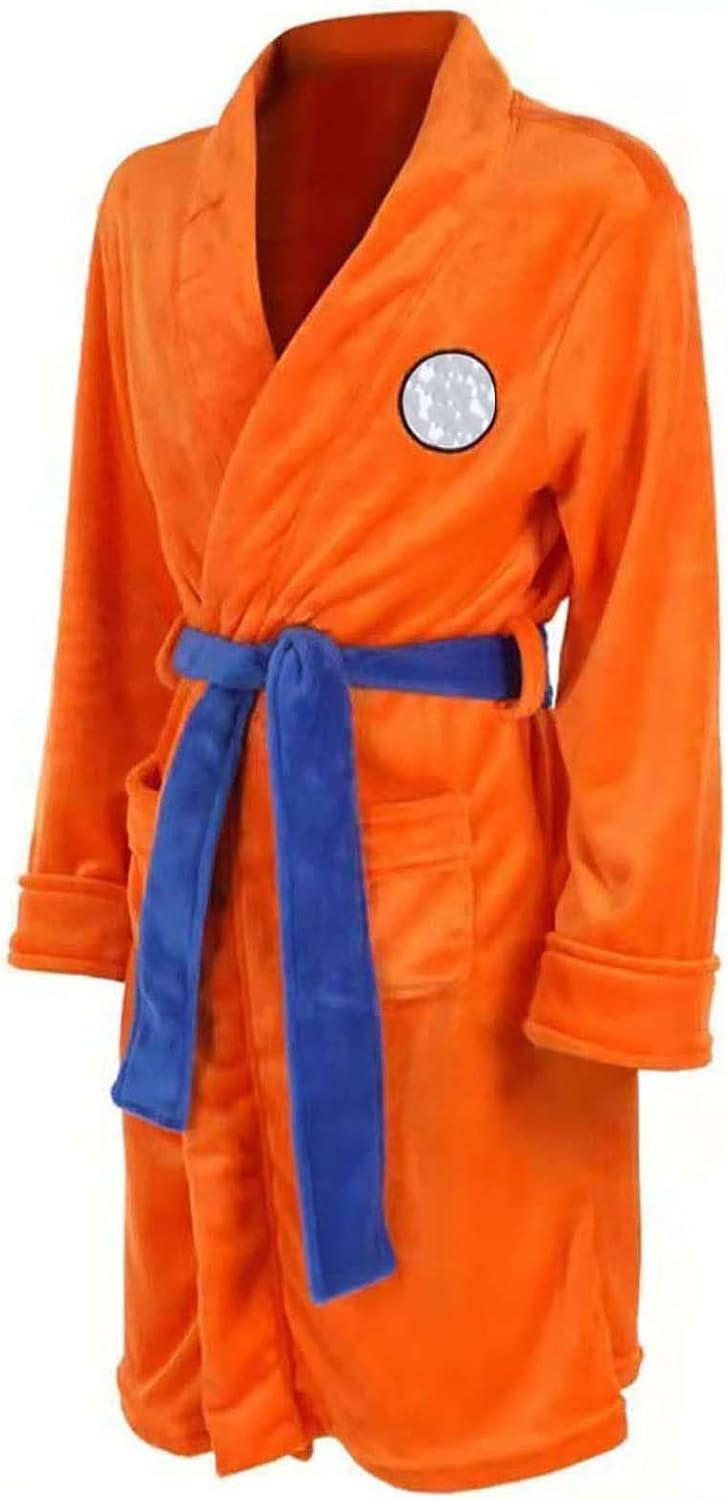 Skiennix Anime Dragon Bathrobe - Soft One-Piece Costume for Men | Cozy Pajamas & Cosplay Wear