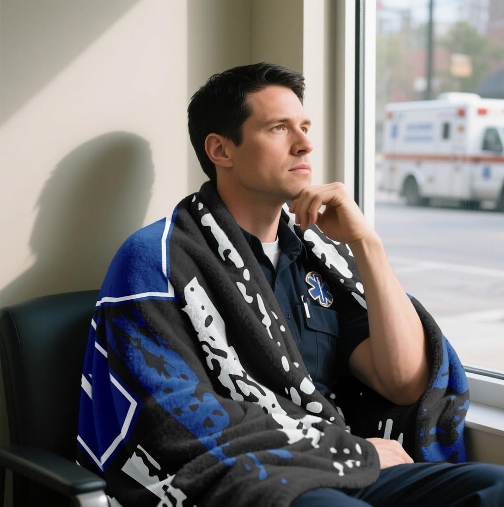 Joyloce Emergency Medical Technician Gift Blanket 60"X50", EMT/EMS Appreciation Gifts for Men Or Women, EMS Week Present Blanket, First Responder Thank You Gift Throws