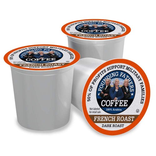 Founding Fathers Coffee Single Serve Pods - French Roast for Keurig 2.0 | 80 Count Pack