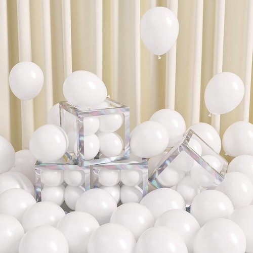 FOTIOMRG 120pcs White Balloons - Premium 5-Inch Latex Party Balloons for Weddings & Celebrations