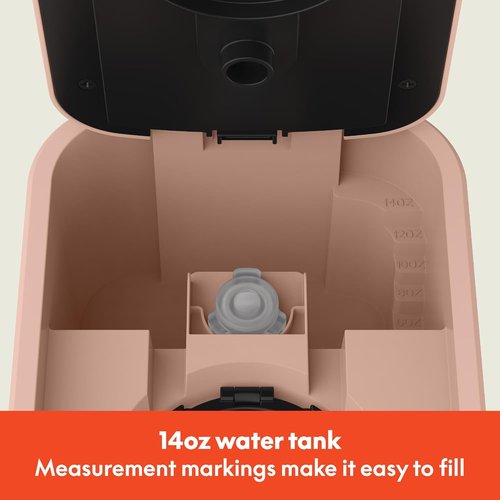 BELLA Single Serve Coffee Maker - K Cup & Ground Coffee Compatible, Adjustable Drip Tray, Auto Shutoff, 6oz to 14oz Brews, Blossom Color