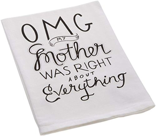 Primitives by Kathy Boho Cotton Kitchen Towel Set - Funny Sayings, Housewarming Gift, Fall Decor, 28"x28"