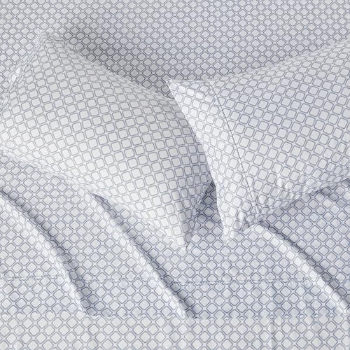 Ultra-Soft Microfiber 4-Piece Bed Sheet Set, Full Size, Aqua Print
