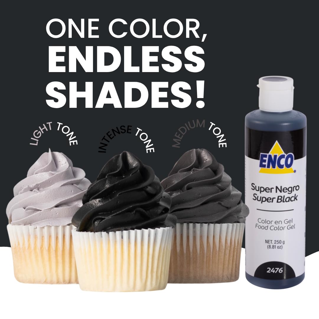 ENCO Gel Food Coloring 8.8 oz (Super Black)