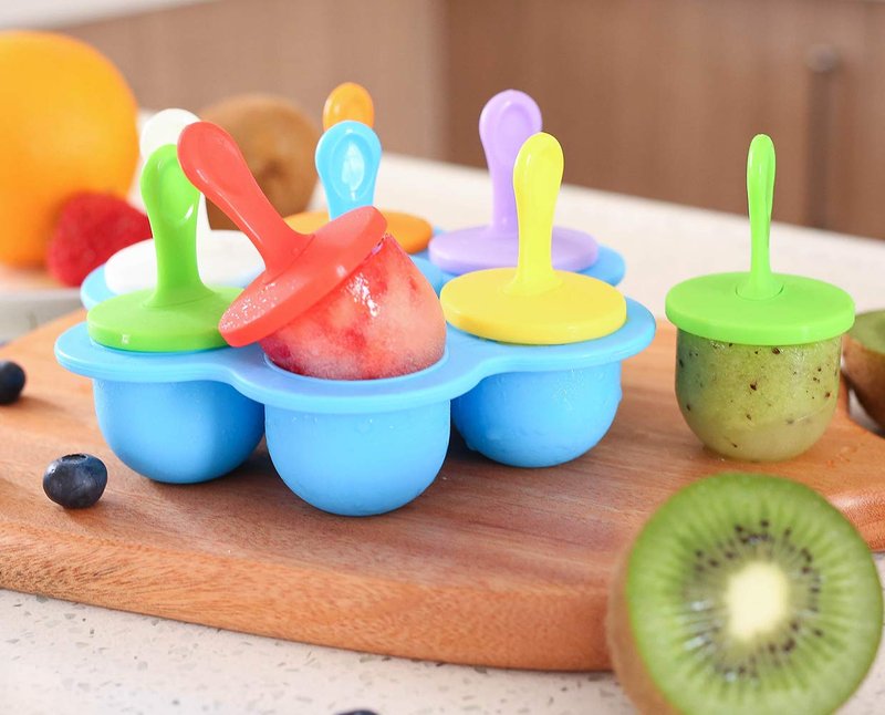 JBYAMUS Silicone Popsicle Molds, Ice Pop Molds, Storage Container for Homemade Food, Kids Ice Cream DIY Pop Molds - BPA Free (R-Green)