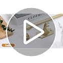 No-Drill Gold Curtain Rod - Adjustable 32 to 58 Inch Window Drapery Rod