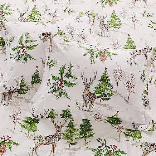 Levtex Home King Holiday Comforter Set - Red Sleigh Bells Design, 106x94