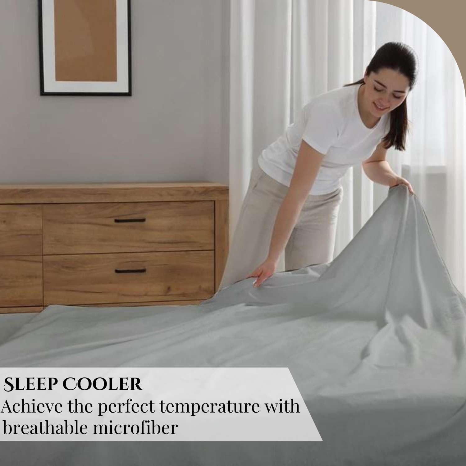 Incredible Bedding Luxury 4 Piece 3/4 Full Bunk Sheet Set, Ultra Soft Microfiber Sheets with Deep Pockets, Fits Mattresses up to 10 Inches, 48" x 75", Light Grey Solid