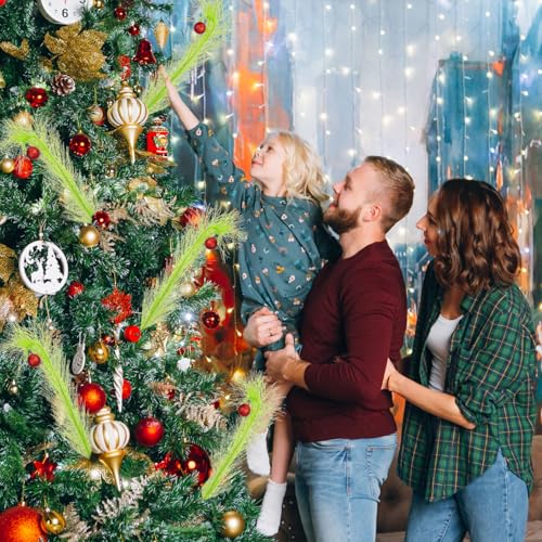 10-Pack 15 Inch Red and Lime Green Christmas Tree Picks and Sprays