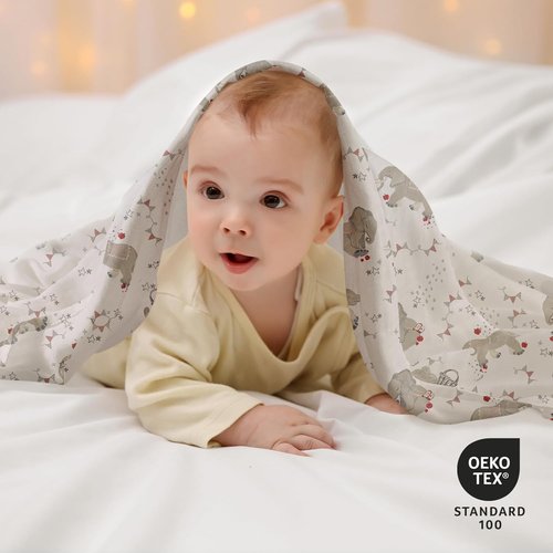 Graceful Muslin Baby Burp Cloths - Large 27 x 27 Inches, 6 Pack for Newborns in Soft Colors