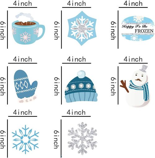 Christmas Snowman & Snowflake Hanging Swirl Decorations - 30 Ct Festive Winter Decor for Home & Office