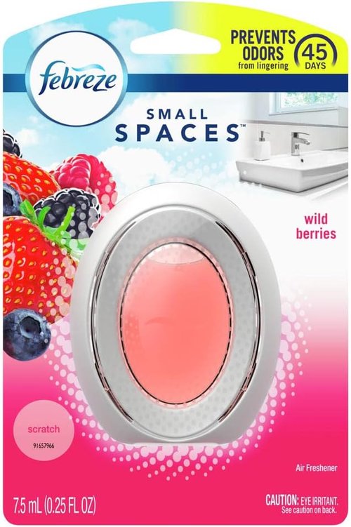 Febreze Small Spaces Air Freshener - Wild Berries Odor Fighter for Strong Odors | 1 Count