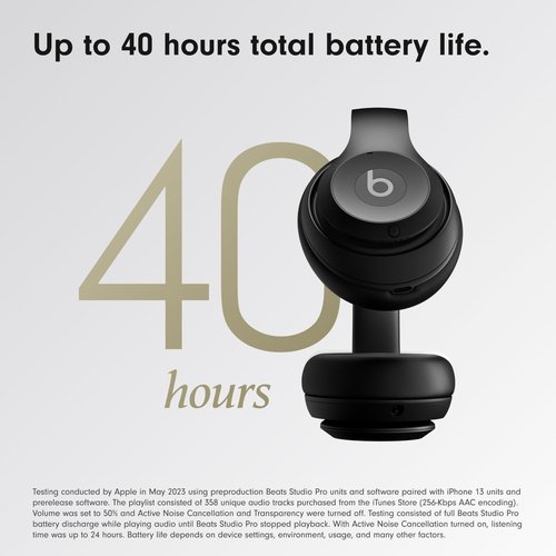 Beats Studio Pro - Premium Wireless Over-Ear Headphones | 40-Hour Battery Life, Active Noise Cancelling, USB-C Audio - Black