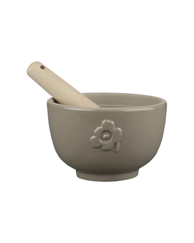 MARIMEKKO Oiva Unikko Mortar and Pestle — Refine Your Kitchen Décor with Our Iconic Floral Dinnerware — Stylish Pestle and Mortar Set to Elevate Your Dining Experience (3 in x 3 in)