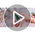Tioncy 8 Pcs 16oz Christmas Tree Glass Cups with Bamboo Lids, Straws & Brush Set (Christmas Variation)