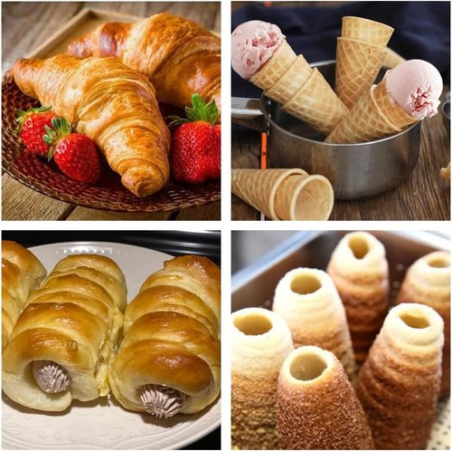 Guowall Stainless Steel Cream Horn Mold - Reusable Pastry Mould for Cannoli & Croissants | 20 Pcs Set