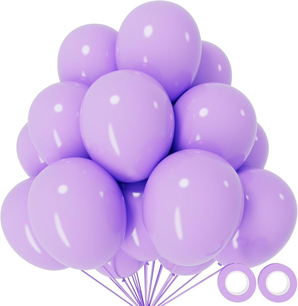 Pastel Purple Latex Balloons by [Brand Name] - 12 Inch, 110pcs for Birthday Parties & Baby Showers