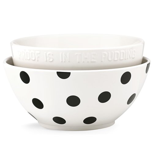 Kate Spade New York Deco Dot 2-Piece Mixing Bowl Set, 8.75 LB, Multi