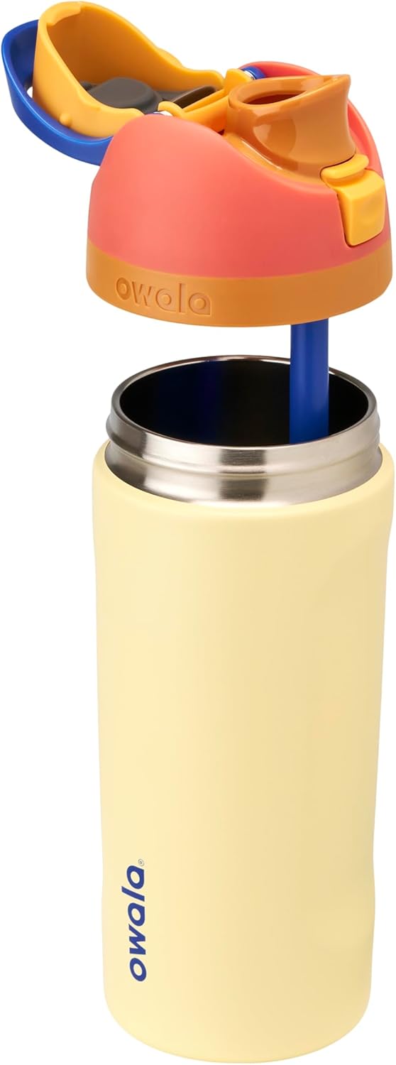 Owala Kids FreeSip Insulated Stainless Steel Water Bottle - BPA-Free, 16 oz, Misty Horizon | Perfect for Sports & School