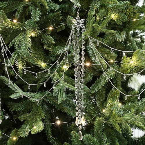 Yalikop 6 ft Crystal Tassel Garland Decoration - Christmas Tree Ornament (Crystal / 5.91 ft variation)