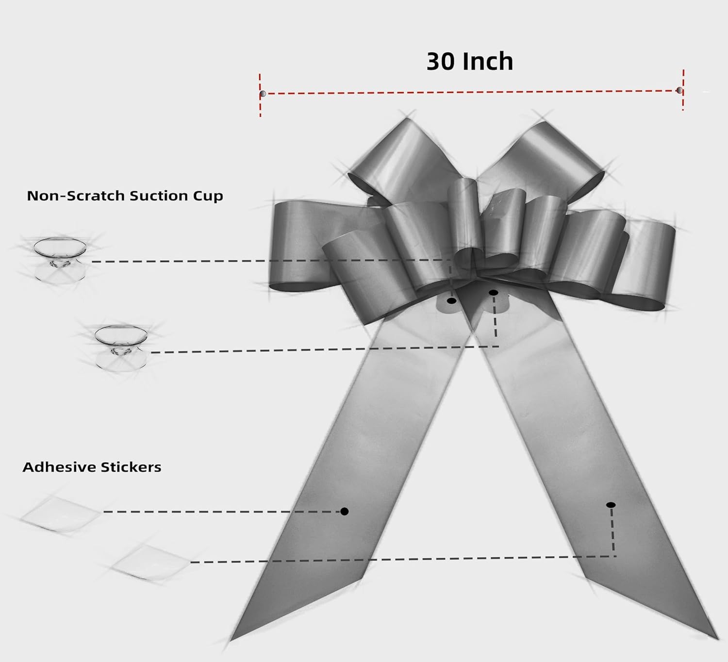Skiennix 30-Inch Giant Car Bow - Perfect for Gifts | Eye-Catching Pink Design