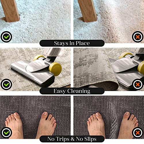 Non-Slip Rug Grippers for Carpets - Anti-Slip Mat Grips, 4 Pack