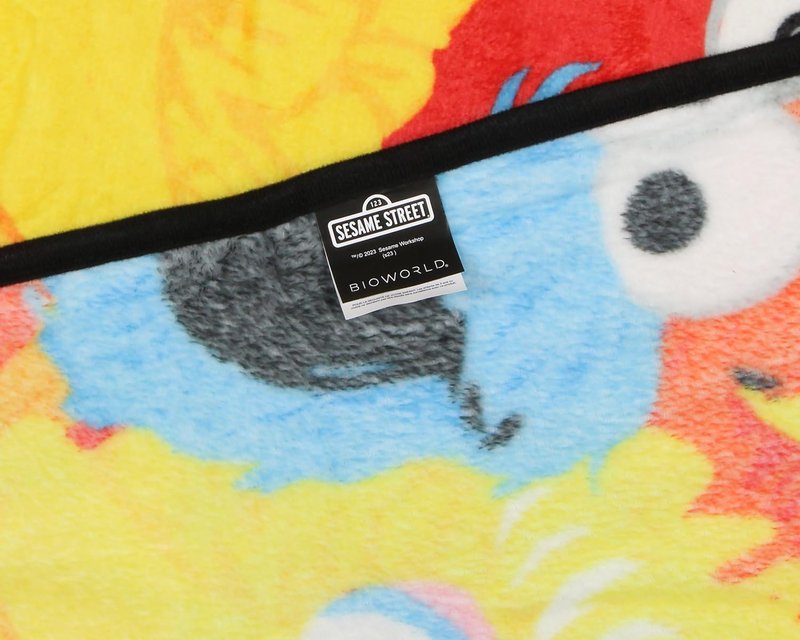 Sesame Street Blanket Elmo Cookie Monster Oscar The Grouch Ernie Big Bird Cute Plush Fuzzy Soft Throw Blanket