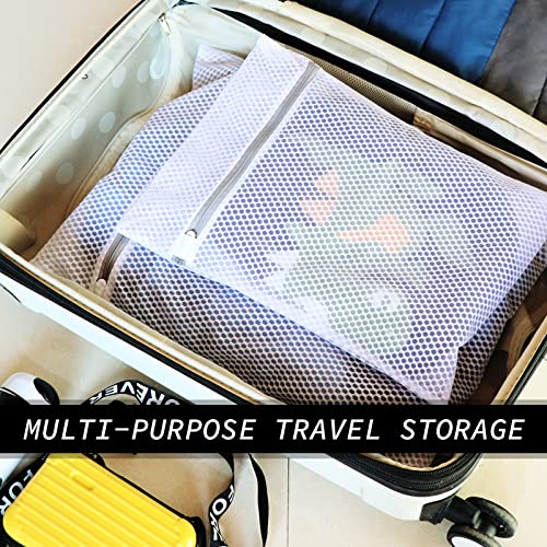 Extra Large Honeycomb Mesh Laundry Bags - 24 x 24 Inch Durable Wash Bags
