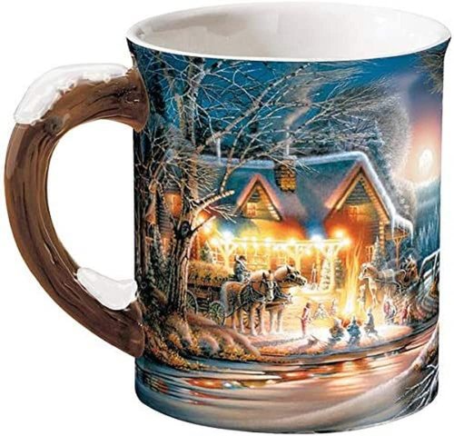 Gardenoaks Stoneware Nature-Themed Sculpted Mug, 16 oz
