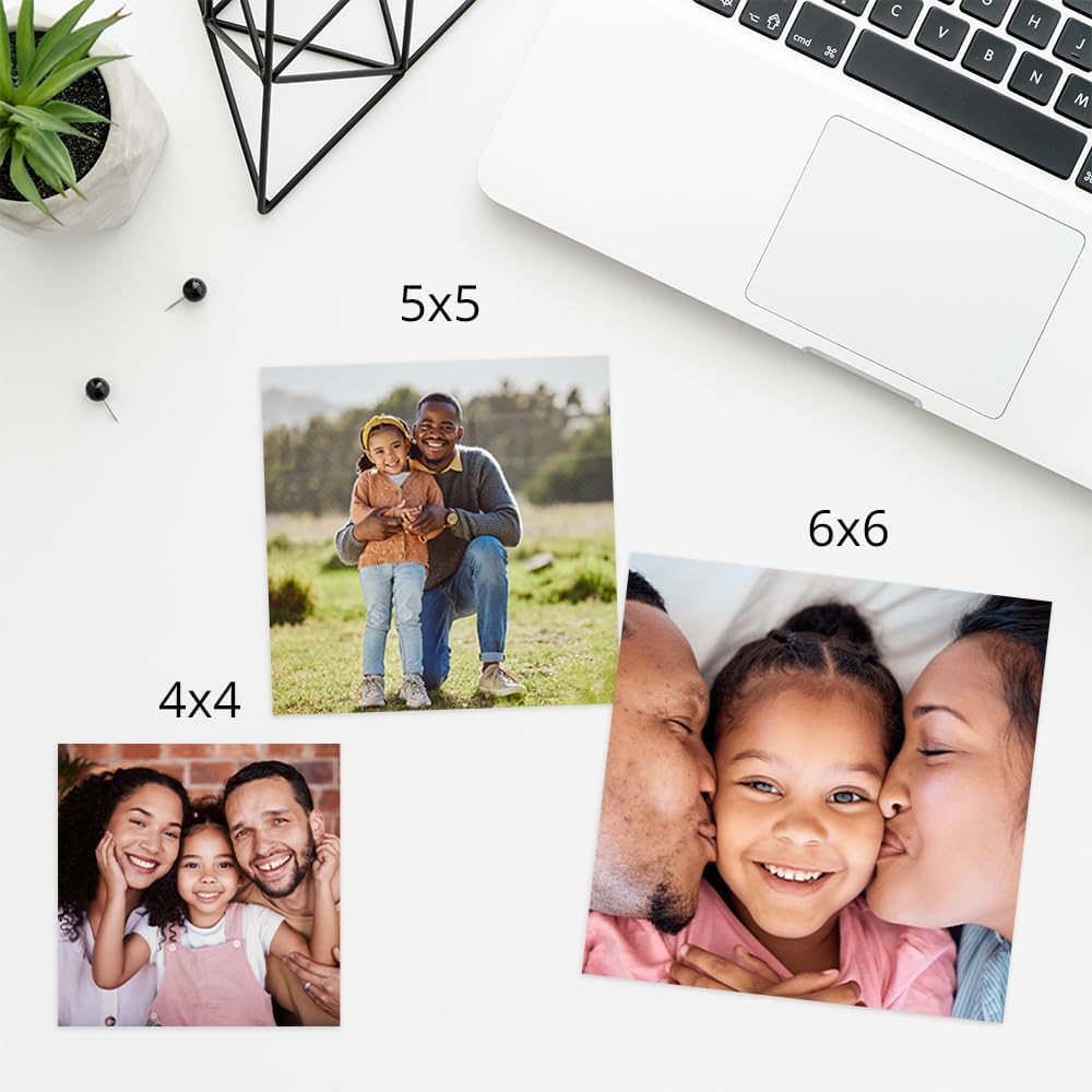 Skiennix 5x5 Square Photo Prints - Glossy Finish - Set of 10 High-Quality Prints