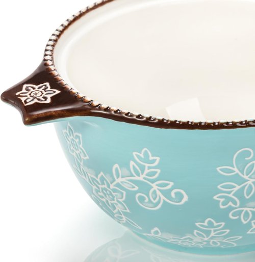 AVLA Ceramic Soup Bowls - 22 Oz French Onion Crocks with Lids & Double Handles | Mini Casserole Set