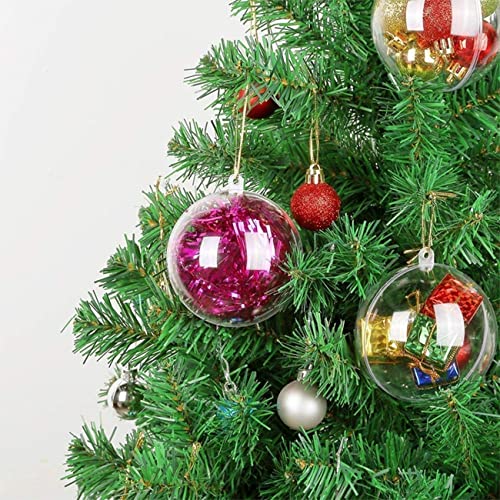 20-Pack Clear Fillable Christmas Ornaments - 80mm Shatterproof Plastic Balls