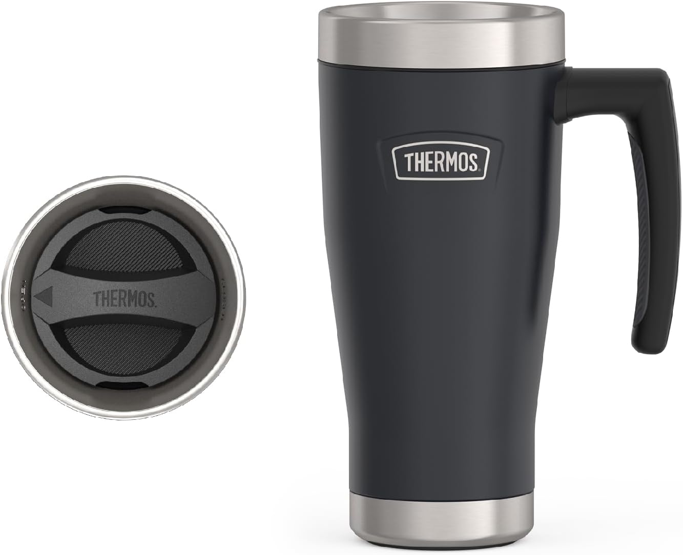 THERMOS Icon Series Stainless Steel Mug - Durable Granite Finish, 16 oz Capacity