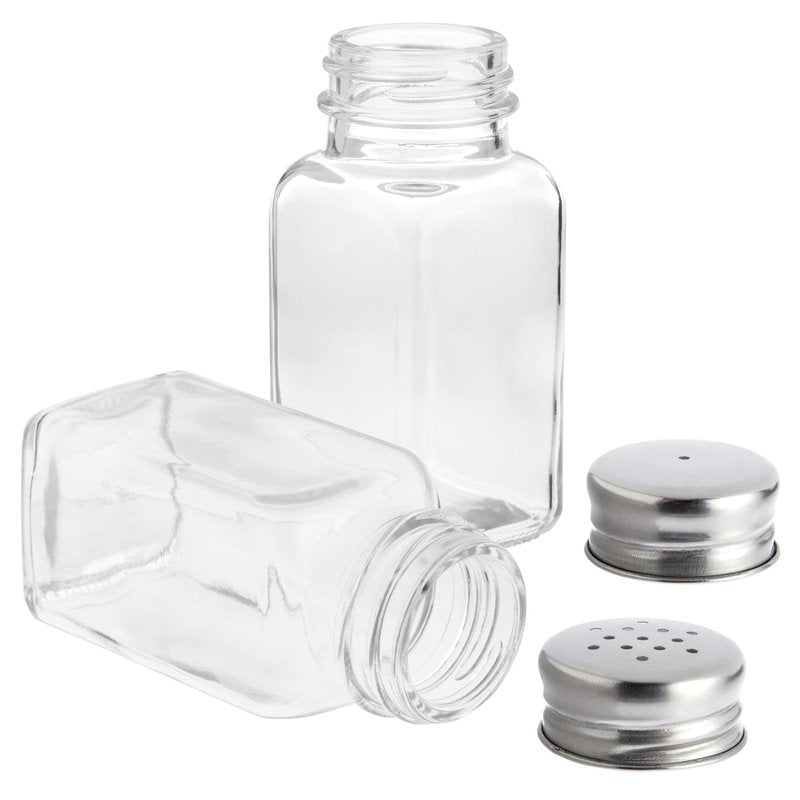 Juvale 24 Pack Glass Salt and Pepper Shakers Bulk Set - Restaurant Salt and Pepper Shakers - Spice Containers for Restaurant (2 Oz, Clear)