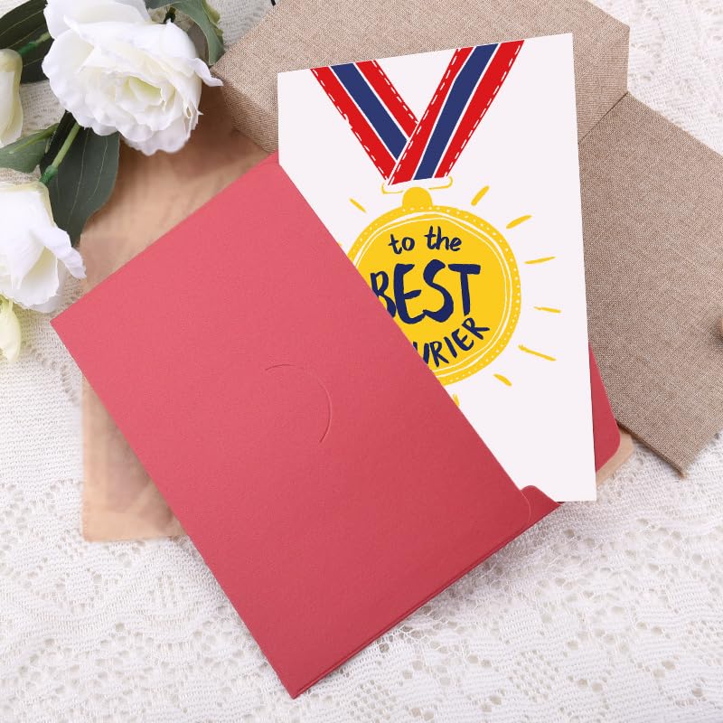 Courier Birthday Christmas Gift Card for Postman Mail Carrier Delivery Driver - Inspirational Encouragement Card with Envelope - Variation: CourierCard