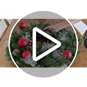24 Inch Pre-Lit Artificial Christmas Wreath for Front Door, Door