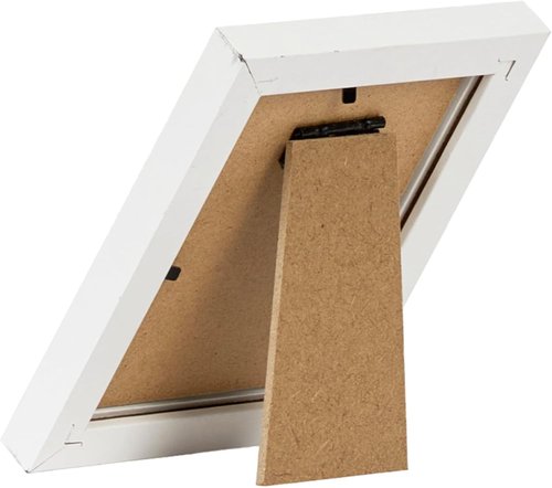 JCJMY 3x4 Picture Frame - Black Tabletop & Wall Display | Shatter-Resistant Plexiglass, White