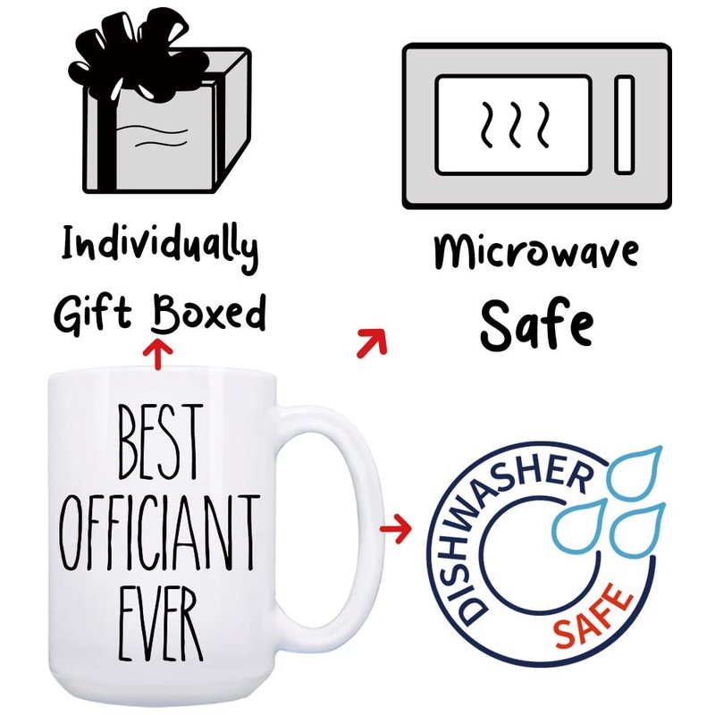 Dnuiyses Wedding Officiant Gift - Funny Best Officiant Ever Mug from Couple, Bride Groom Wedding Day Registry