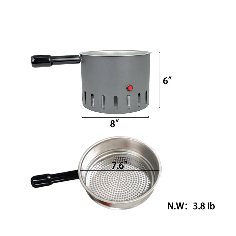 Boicafe Coffee Bean Cooler Electronic Bean Cooling Machine with 304 Stainless Steel Mesh Two Layers 1.3lb Big Capacity Household Roasting (1 Layer with Handle)